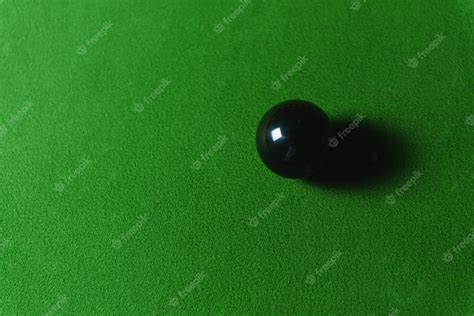 Premium Photo The Black Ball For Snooker