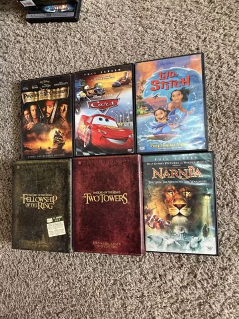 Disney Dvd Lot Cars Lilo Stitch The Lord Of The Rings Special