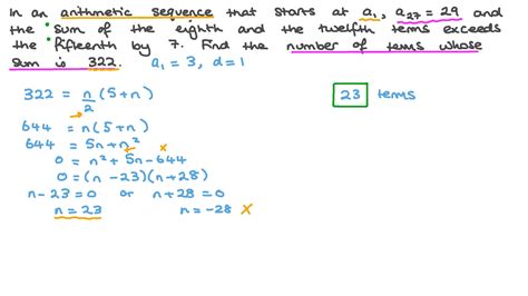 Question Video Finding The Number Of Terms Of An Arithmetic Sequence