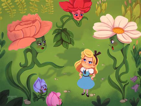 Artstation Alice In Wonderland The Garden Of Live Flowers