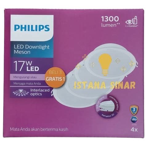 Jual Philips Downlight Meson 17 Watt Isi 4 LED Meson PAKET Multi