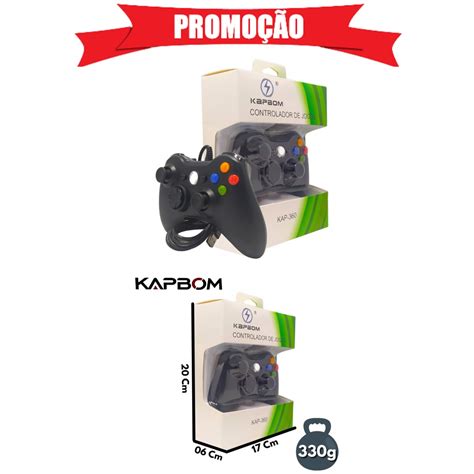 Controle De Xbox Fio Para Video Game E Pc Fat E Pc Joystick