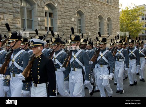 West Point Cadets Marching In Formation Stock Photo Alamy