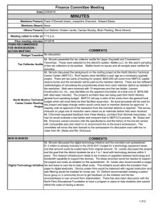 minutes finance committee meeting
