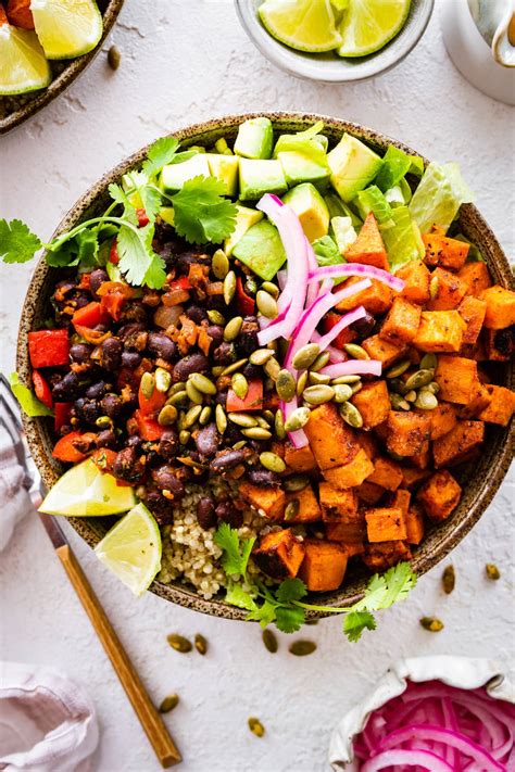 Roasted Sweet Potato Black Bean Bowl Two Peas And Their Pod