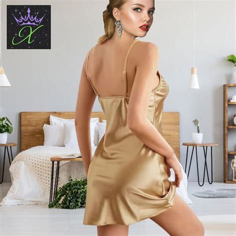 Silky Black Lace Lingerie Dress Classic Relaxed Fit Nightgown Etsy