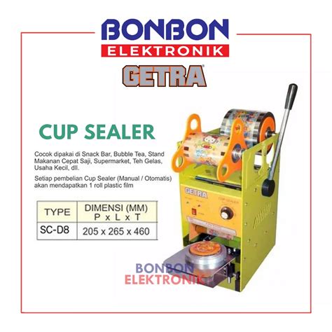 Jual Getra Cup Sealer Sc D Mesin Penyegel Gelas Plastik Manual