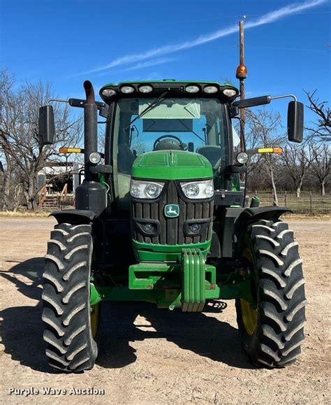 2019 John Deere 6155r Mfwd Tractor In Quemado Tx Item Ds2881 For Sale Purple Wave