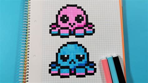 Como Hacer El Pulpo Reversible Pixel Art Youtube