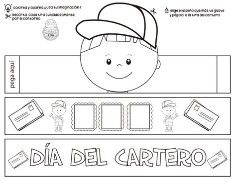 Día del cartero para descargar y colorear Actividad paramaestros