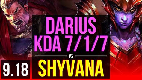 Darius Vs Shyvana Top 1 5m Mastery Points 4 Early Solo Kills Kda