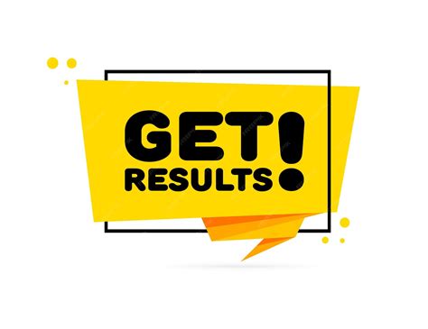 Premium Vector | Get results sign flat yellow lightning bolt sign get