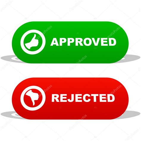 Approved And Rejected Icons Stock Vector Image By ©studiom1 1436946