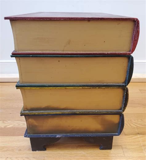 Late 19th Century English Leather Faux Book” Table With Classic Book