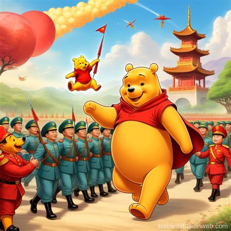 Xi Jinping And John Cena As Winnie The Pooh And Mao Zedong With Chinese