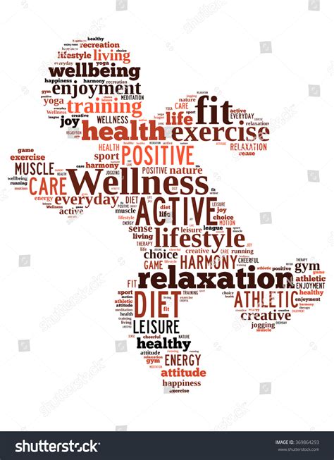 Wellness Exercise Word Cloud Concept On Stock Illustration 369864293