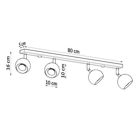 Luminárias de teto moderno de aço 4 lichtbronnen L 80 x H 16 cm