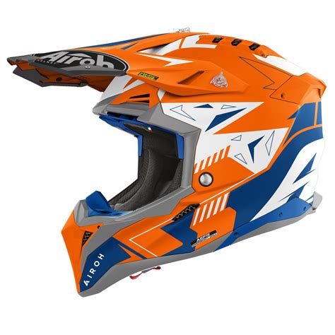 Airoh Motocross Helm Aviator Spin Orange Fluo Matt Maciag Offroad