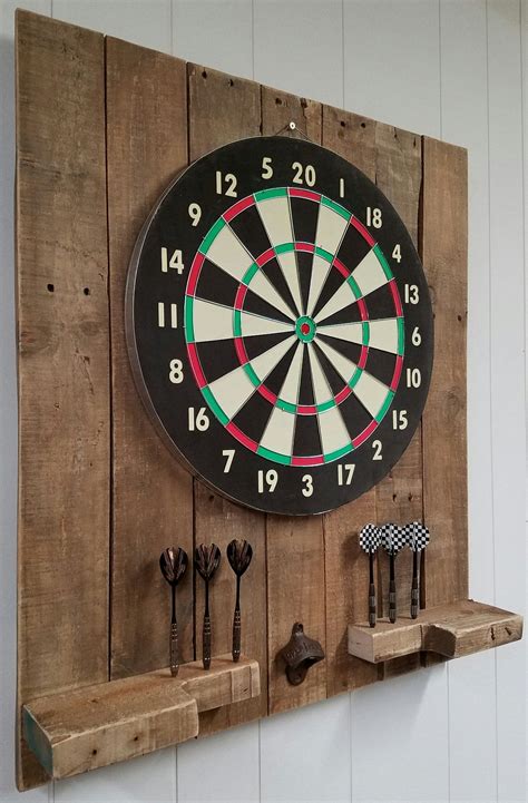 Handmade Rustic Pallet Dartboard Set Up Dart Board Dart Board