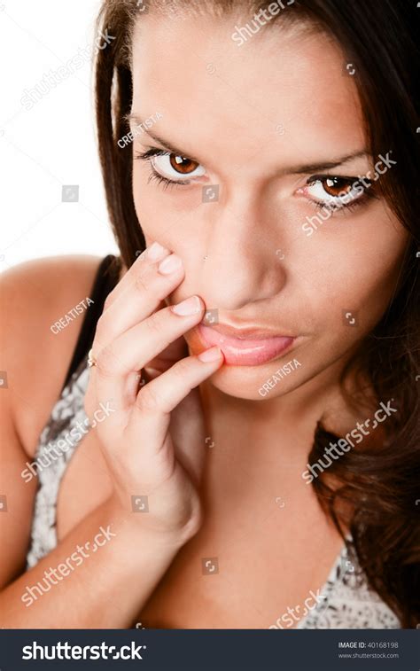 Close Shot Beautiful Brunette Latina Woman Stock Photo Shutterstock