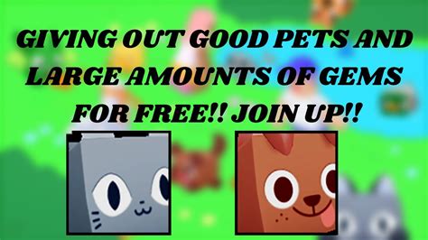 Giving Away Pets For Free Pet Simulator X Youtube