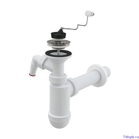 Alcaplast A41PR Сифон для раковины и стиральной машины — T-WAY