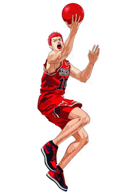 Hanamichi Sakuragi Del Anime Slam Dunk Hecho Con Adobe Illustrator Y