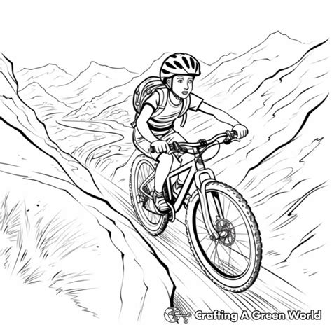 Mountain Bike Coloring Pages Free Printable