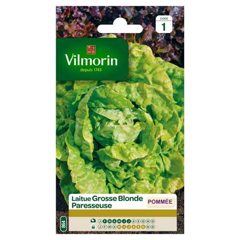 Vilmorin Laitue Pomm E Grosse Blonde Paresseuse Sachet Code