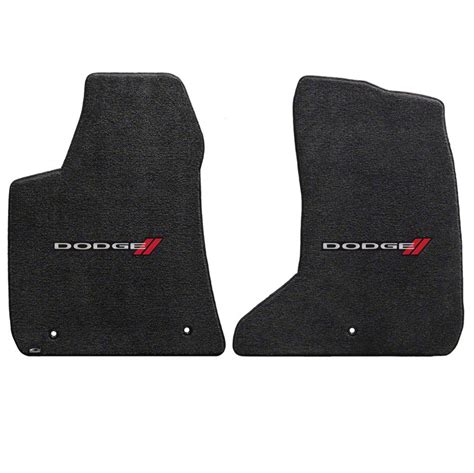 Lloyd Charger Ultimat Front Floor Mats With Dodge Logo Black 600031