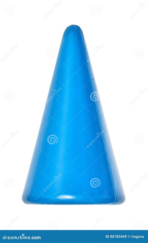 Toy Colorful Blue Plastic Cone Stock Image Image Of Background