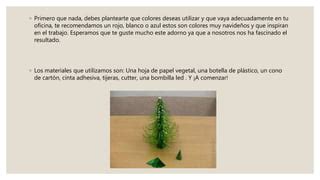 Aprende a hacer tu propio árbol de navidad para adornar tu archivero