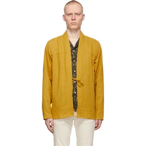 Naked And Famous Denim Ssense Exclusive Yellow Double Weave Gauze