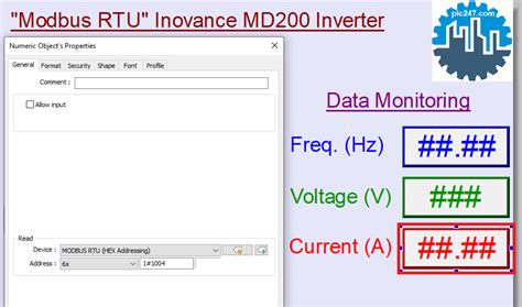 HMI Weintek Modbus RTU Inovance MD200 Tutorial Plc247