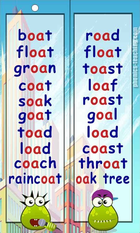 Oa Word List Free Printable Perfect For Teaching The When 2 Vowels