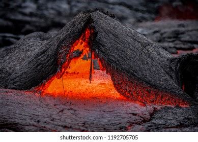 Lava Creates Unusual Formation Cooled Plates Stock Photo 1192705705 ...