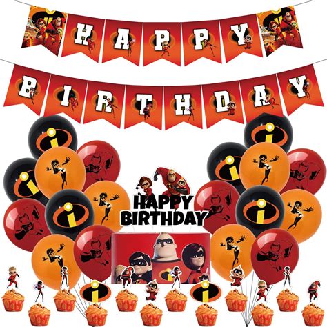 Buy The Incredibles Party Decorations Tomicy Pcs Birthday Party