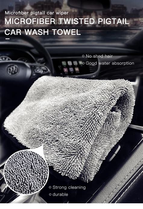 Micro Fiber Pile Auto Care Dual Sides Microfibre Detailing Car Wash