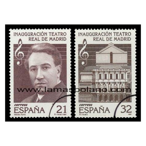 SELLOS ESPAÑA 1997 SPECIMEN MUESTRA INAUGURACION DEL TEATRO REAL DE