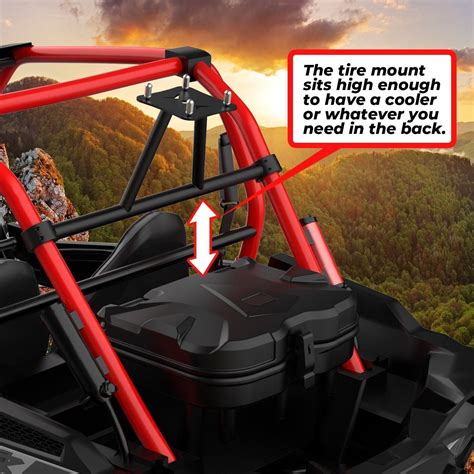 Spare Tire Carrier And Side Nerf Bars Rock Sliders Fit Polaris Rzr Kemimoto