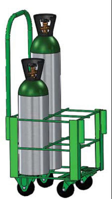 4 M60 Heavy Duty Oxygen Cylinder Cart Free Shipping