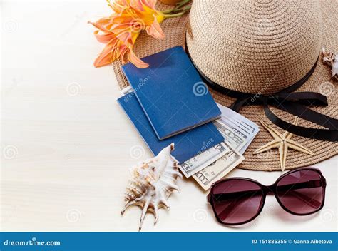 Summer Vacation Accessories Documents Passports And Money Good For