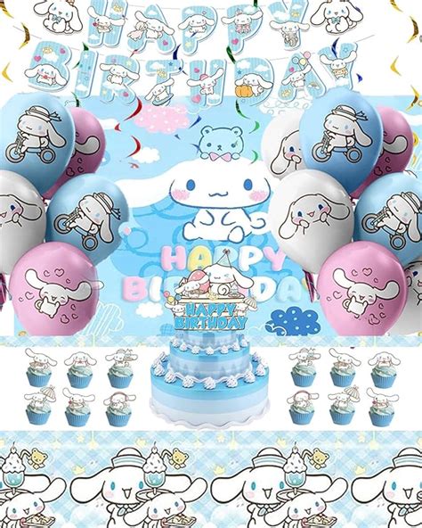 Amazon Cinnamoroll Birthday Decorations Set With Cinnamoroll