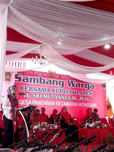 Serunya Sambang Warga Bupati Klaten Di Desa Pandanan Ada Apri Dan