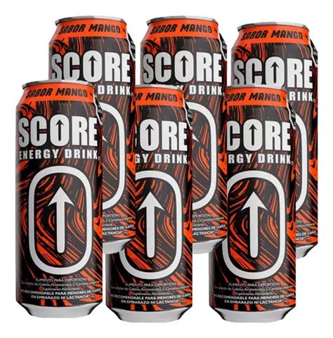 Score Mango X6 Unidades Bebida Energizante 500ml Cuotas Sin Interés