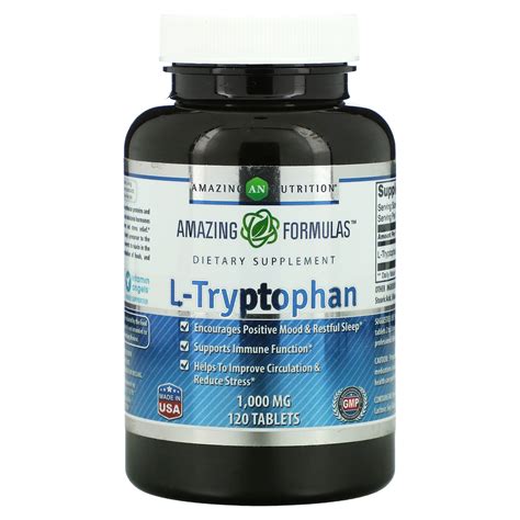 Amazing Nutrition L Tryptophan 1 000 Mg 120 Tablets