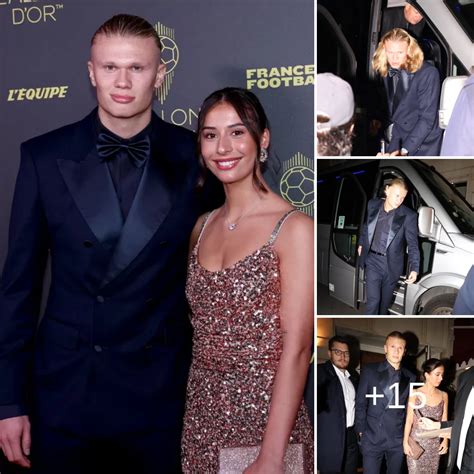 Erling Haaland whisks model girlfriend off for romantic supper after winning Gerd Muller trophy ...