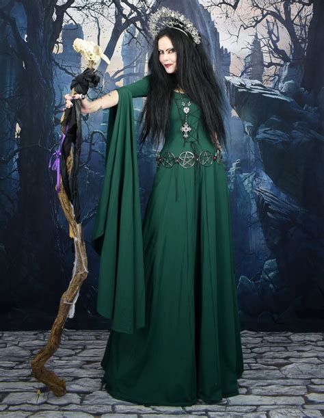 Forestwytch Gown - cotton lycra Forest Witch Dress by Moonmaiden Gothic ...