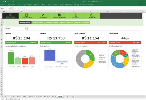 Planilha Fluxo De Caixa Excel Completa Planilhas De Brinde Dmk Studio