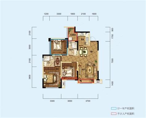 燊海森林御景湾a 3户型，燊海森林御景湾3室2厅2卫1厨约9100平米户型图，朝南朝向 自贡安居客